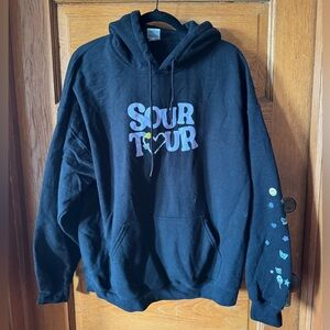 Olivia Rodrigo, Sour Tour Hooded Sweatshirt, Black, Women’s Size XL